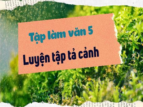 Bài giảng Tiếng Việt Lớp 5 (Tập làm văn) - Bài: Luyện tập tả cảnh - Nguyễn Thị Mỹ Linh