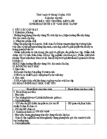 Giáo án điện tử Lớp 5 - Tuần 10 (Thứ 2+3) - Năm học 2023-2024 - Hoàng Thị Huệ
