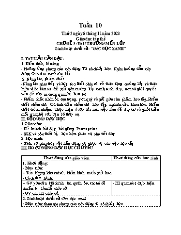 Giáo án điện tử Lớp 5 - Tuần 10 (Thứ 2+3+4) - Năm học 2023-2024 - Phan Thị Ánh Tuyết