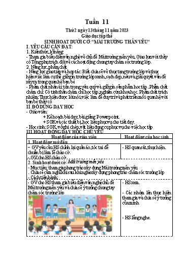 Giáo án điện tử Lớp 5 - Tuần 11 (Thứ 2+3+4) - Năm học 2023-2024 - Phan Thị Ánh Tuyết