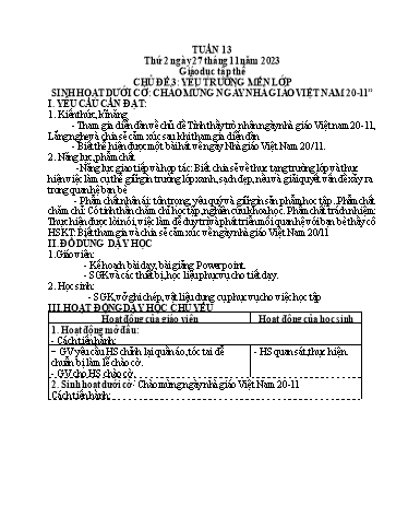 Giáo án điện tử Lớp 5 - Tuần 13 (Thứ 2+3) - Năm học 2023-2024 - Hoàng Thị Huệ