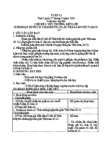 Giáo án điện tử Lớp 5 - Tuần 13 (Thứ 2+3+4) - Năm học 2023-2024 - Phan Thị Huyền