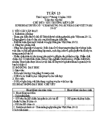 Giáo án điện tử Lớp 5 - Tuần 13 (Thứ 2+3+4) - Năm học 2023-2024 - Phan Thị Ánh Tuyết