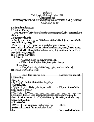 Giáo án điện tử Lớp 5 - Tuần 16 (Thứ 2+3+4) - Năm học 2023-2024 - Phan Thị Huyền