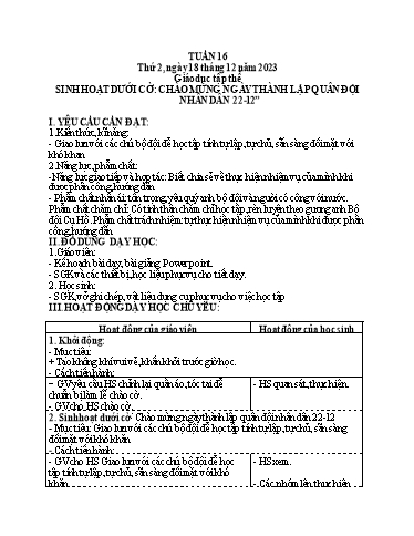 Giáo án điện tử Lớp 5 - Tuần 16 (Thứ 2+3+4) - Năm học 2023-2024 - Phan Thị Ánh Tuyết