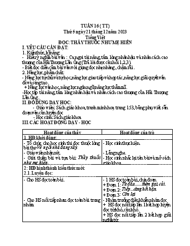 Giáo án điện tử Lớp 5 - Tuần 16 (Thứ 5+6) - Năm học 2023-2024 - Phan Thị Huyền