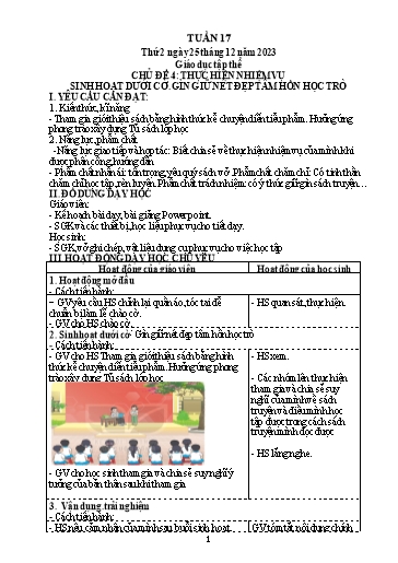 Giáo án điện tử Lớp 5 - Tuần 17 (Thứ 2+3+4) - Năm học 2023-2024 - Phan Thị Ánh Tuyết