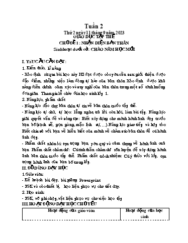 Giáo án điện tử Lớp 5 - Tuần 2 (Thứ 2-5) - Năm học 2023-2024 - Phan Thị Ánh Tuyết