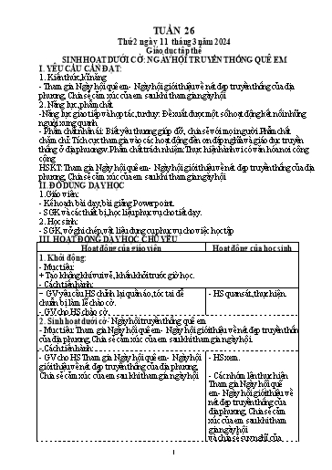 Giáo án điện tử Lớp 5 - Tuần 26 (Thứ 2+3) - Năm học 2023-2024 - Hoàng Thị Huệ