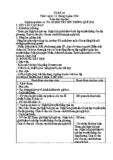 Giáo án điện tử Lớp 5 - Tuần 26 (Thứ 2+3+4) - Năm học 2023-2024 - Nguyễn Thị Mỹ Linh