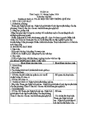 Giáo án điện tử Lớp 5 - Tuần 26 (Thứ 2+3+4) - Năm học 2023-2024 - Phan Thị Huyền
