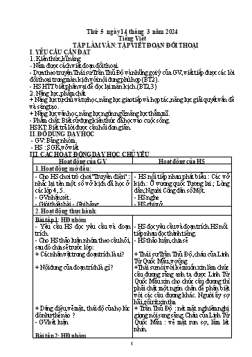 Giáo án điện tử Lớp 5 - Tuần 26 (Thứ 5+6) - Năm học 2023-2024 - Hoàng Thị Huệ