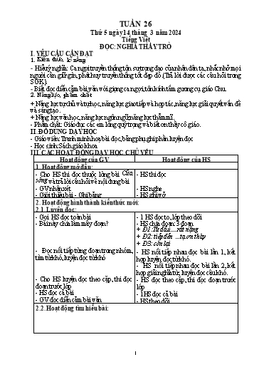 Giáo án điện tử Lớp 5 - Tuần 26 (Thứ 5+6) - Năm học 2023-2024 - Phan Thị Ánh Tuyết