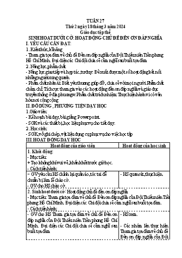 Giáo án điện tử Lớp 5 - Tuần 27 (Thứ 2+3+4) - Năm học 2023-2024 - Nguyễn Thị Mỹ Linh