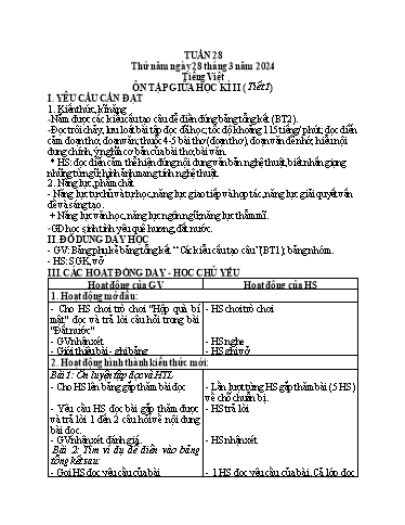 Giáo án điện tử Lớp 5 - Tuần 28 (Thứ 5+6) - Năm học 2023-2024 - Phan Thị Ánh Tuyết