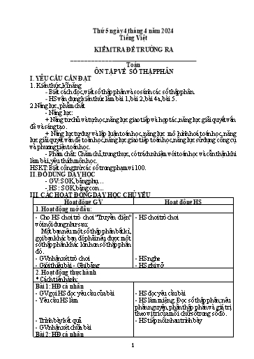 Giáo án điện tử Lớp 5 - Tuần 29 (Thứ 5+6) - Năm học 2023-2024 - Hoàng Thị Huệ