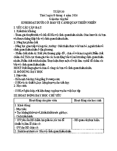 Giáo án điện tử Lớp 5 - Tuần 30 (Thứ 2+3) - Năm học 2023-2024 - Hoàng Thị Huệ