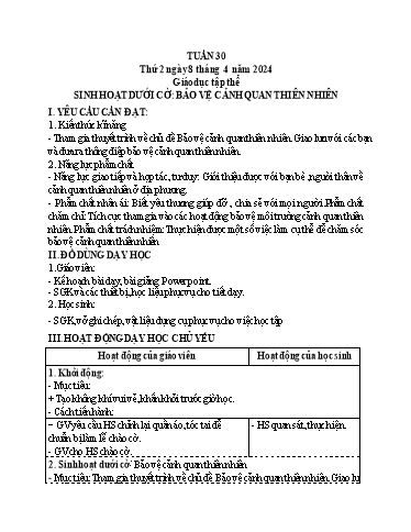 Giáo án điện tử Lớp 5 - Tuần 30 (Thứ 2+3+4) - Năm học 2023-2024 - Phan Thị Huyền