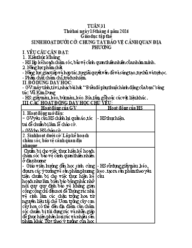Giáo án điện tử Lớp 5 - Tuần 31 (Thứ 2+3+4) - Năm học 2023-2024 - Phan Thị Huyền