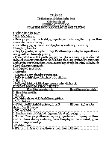 Giáo án điện tử Lớp 5 - Tuần 32 (Thứ 2+3+4) - Năm học 2023-2024 - Phan Thị Ánh Tuyết
