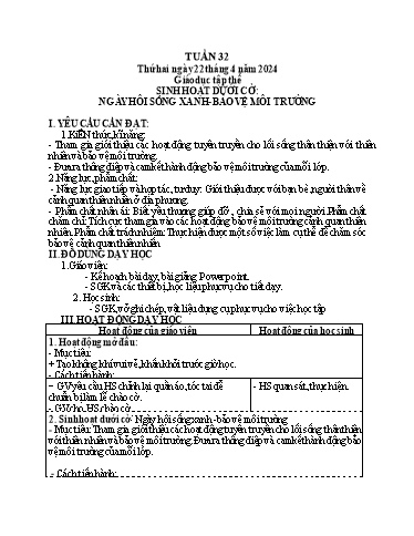 Giáo án điện tử Lớp 5 - Tuần 32 (Thứ 2+3+4) - Năm học 2023-2024 - Phan Thị Huyền
