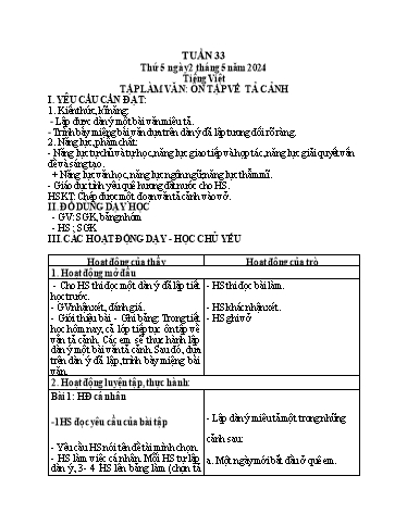 Giáo án điện tử Lớp 5 - Tuần 33 (Thứ 5+6) - Năm học 2023-2024 - Hoàng Thị Huệ