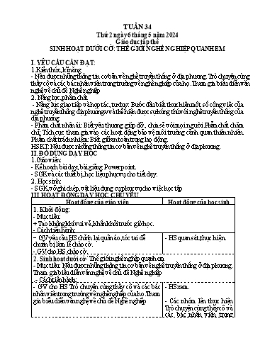 Giáo án điện tử Lớp 5 - Tuần 34 (Thứ 2+3+4) - Năm học 2023-2024 - Hoàng Thị Huệ