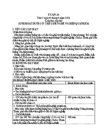 Giáo án điện tử Lớp 5 - Tuần 34 (Thứ 2+3+4) - Năm học 2023-2024 - Phan Thị Ánh Tuyết