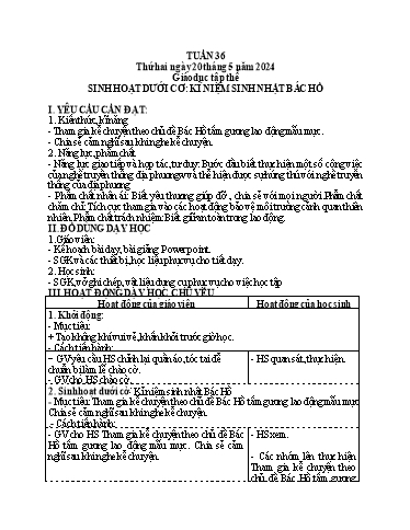 Giáo án điện tử Lớp 5 - Tuần 36 - Năm học 2023-2024 - Phan Thị Ánh Tuyết