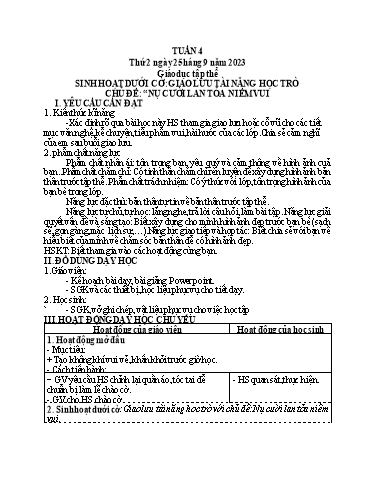 Giáo án điện tử Lớp 5 - Tuần 4 (Thứ 2+3) - Năm học 2023-2024 - Hoàng Thị Huệ