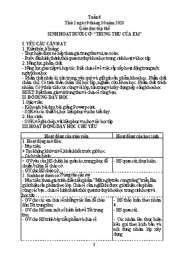 Giáo án điện tử Lớp 5 - Tuần 6 (Thứ 2+3) - Năm học 2023-2024 - Hoàng Thị Huệ