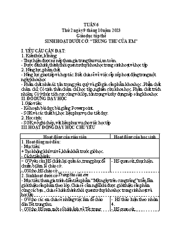 Giáo án điện tử Lớp 5 - Tuần 6 (Thứ 2+3+4) - Năm học 2023-2024 - Phan Thị Huyền