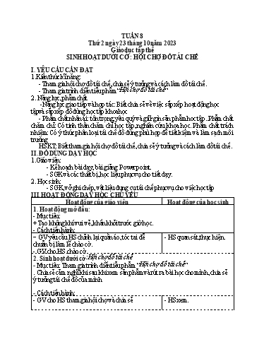 Giáo án điện tử Lớp 5 - Tuần 8 (Thứ 2+3) - Năm học 2023-2024 - Hoàng Thị Huệ