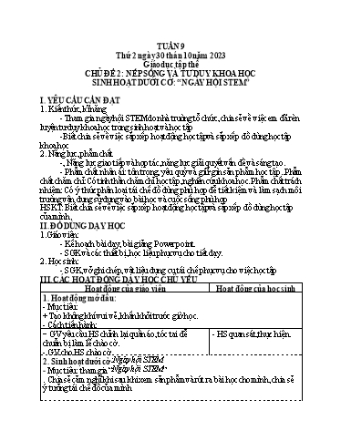 Giáo án điện tử Lớp 5 - Tuần 9 (Thứ 2+3) - Năm học 2023-2024 - Hoàng Thị Huệ