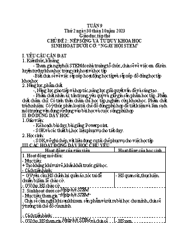 Giáo án điện tử Lớp 5 - Tuần 9 (Thứ 2+3+4) - Năm học 2023-2024 - Phan Thị Huyền